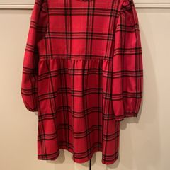 Red and black tartan dress perfect for Christmas 5-6 years