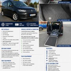 (232) VW Caddy WAV  7 Seater  Fully License Taxi