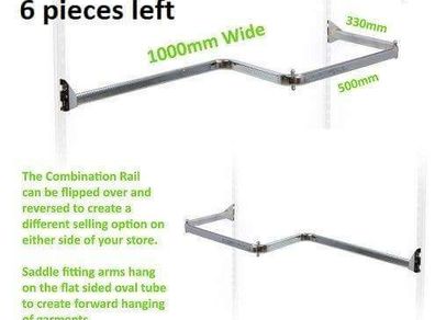chrome wall rail like new COMBINATION RAIL