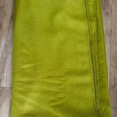 Green wool blanket, double bed size