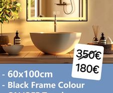 LED Bathroom Mirror Black Frame