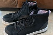 F&amp;F black lace-up hi-tops with side zip