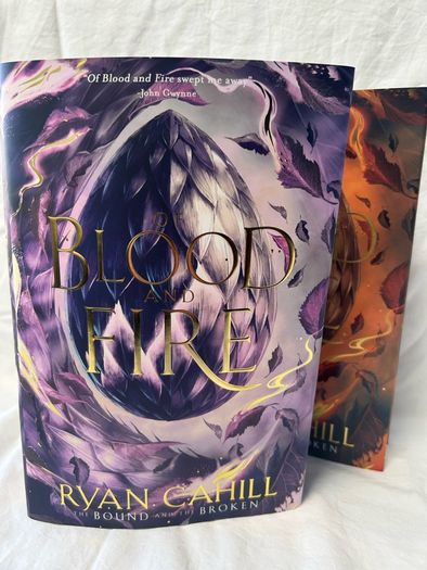 Ryan Cahill SIGNED Of Blood and Fire 1st Edition Bound & The Broken Tour Bundle