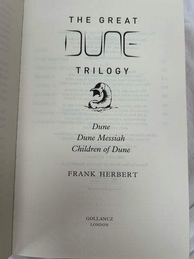Frank Herbert The Great Dune Trilogy Gollancz 2018 Hardback Collectors Edition