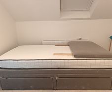 Single bed and mattress