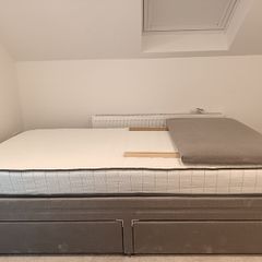 Single bed and mattress