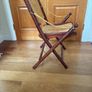 Inca Folding Teak/Leather Chair Image 3