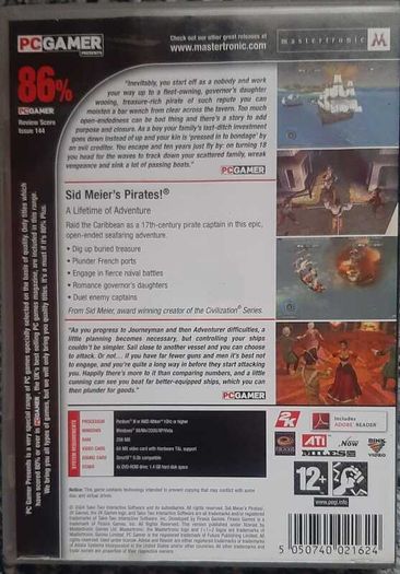 Sid Meier's Pirates PC DVD-ROM PC Gamer Presents Sold Out Release