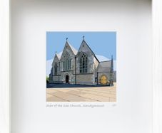 Star of the Sea Church, Sandymount - medium Framed print by artist Helen Mathews