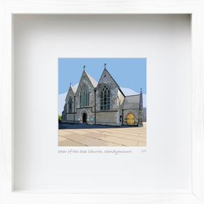 Star of the Sea Church, Sandymount - medium Framed print by artist Helen Mathews