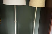 Take your pick - other photos added - 2 Matching ( exactly the same ) Tall Cream / Off White Tall Floor Standing Lamps - will sell individually