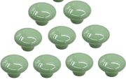 10Pcs Round Colorful Ceramic Cabinet Knobs Single Hole Pull Handle for Drawer,Cupboard,Dresser,Door Green (FREE POSTAGE)