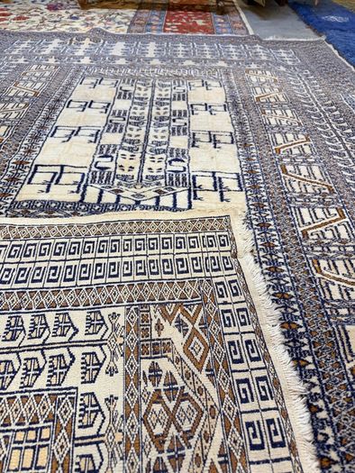 Semi Antique Yazd Iranian Hand-Knotted Rug