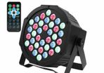 36 LED Stage Lights RGB Par Can Flat DMX512 DJ Disco Bar Uplighter Lighting RC