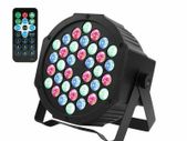 36 LED Stage Lights RGB Par Can Flat DMX512 DJ Disco Bar Uplighter Lighting RC