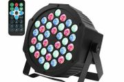 36 LED Stage Lights RGB Par Can Flat DMX512 DJ Disco Bar Uplighter Lighting RC