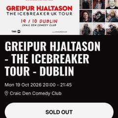 2 tickets for Greipur Hjaltason - Comedy Show - Dublin