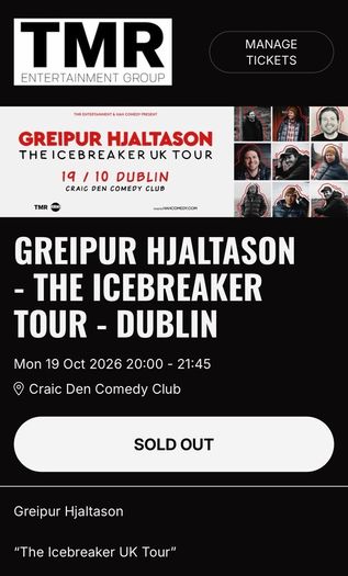 Greipur Hjaltason - Comedy Show - Dublin