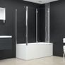 Bath Enclosure 120x69x130 cm Tempered Glass Transparent Image 3