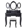 BRAND NEW Carved Dressing Table With Stool,Adjustable Makeup Mirrors with 7 drawers Image 3