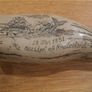 Vintage Scrimshaw Whale Tooth Carving Image 2