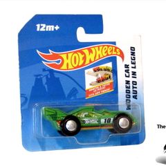 Hot Wheels Wooden Green Car Auto In Legno Brand New Sealed