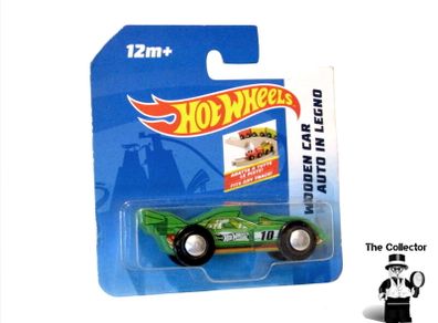 Hot Wheels Wooden Green Car Auto In Legno Brand New Sealed