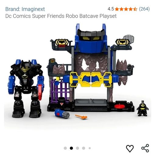 IMAGINEXT Batman Robo Batcave PlaySet with Batman Robot and  Superman Robot