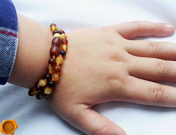 Genuine Raw Unpolished Baltic Amber Teething Beads Necklace Double Bracelet Anklet Healing Amber Beads with LUXURY GIFT BOX
