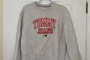 Tommy Jeans Logo Sweatshirt in Grey Marl - size XS