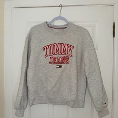 Tommy Jeans Logo Sweatshirt in Grey Marl - size XS