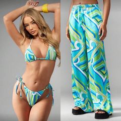 bikini with matching beach trousers