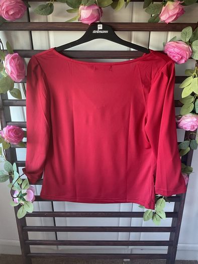 top Bnwt baloot brand size large (14) drape neckline wine/red shade