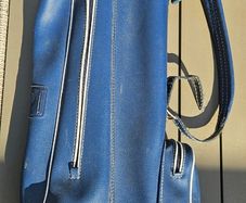Vintage1930's Made in Scotland GREBAN Navy leather golf carry bag