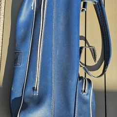 Vintage1930's Made in Scotland GREBAN Navy leather golf carry bag