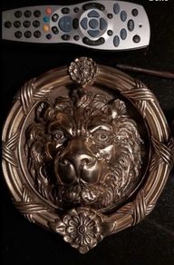 Solid brass door knocker and door knob