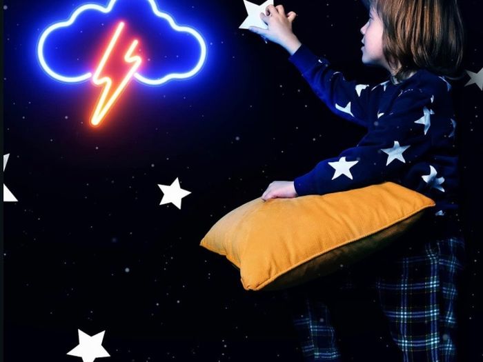Neon Sign, Acrylic Cloud Lightning Led Neon Light Wall Light Led Wall Decor, Battery or USB Powered Light Up Acrylic Neon Sign for Bedroom, Kids Room, Bar, Party, Christmas (FREE POSTAGE)