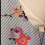top Bnwt Yumi blue floral v front top lace detail Image 5