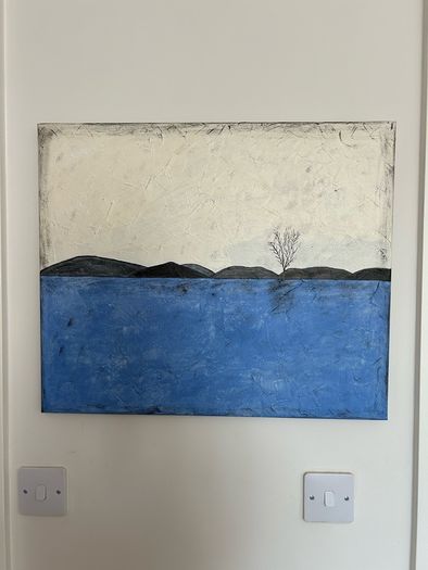 Blue seascape painting