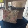 Pink & Grey Velvet Cushions Image 2