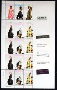 2010 Ireland Irish Fashion Designers Commemorative Stamps Sheetlet Plate 1A1A1A1A1A1A1A Mint Never Hinged (MNH)
