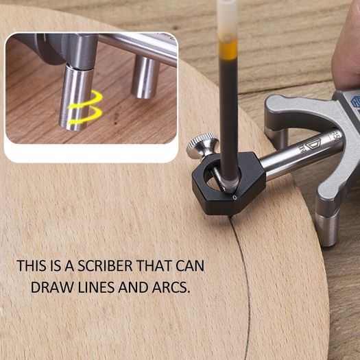 Woodworking Linear Arc Dual-purpose Scriber Parallel Line Drawing Tool Multifunctional DIY Wood Working Scribe Tools