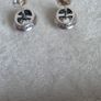 Pandora Silver and white crystal earrings very good condition Image 2