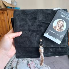 New handbag made of natural suede ESMARA