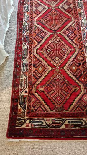 Colourful Persian Hamadan Hand Knotted Runner Rug Carpet