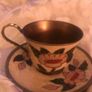Floral brass tea set for four Image 3