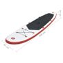 Stand Up Paddle Board Set SUP Surfboard Inflatable Red and White Image 8