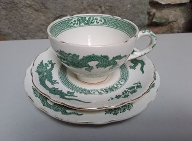 Antique Royal Cauldon cup, saucer and cake plate