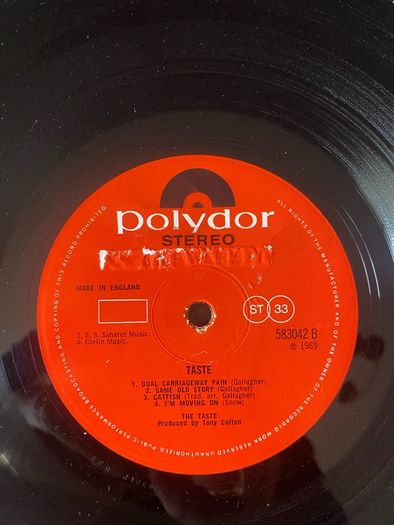 Taste Original 1969 Rory Gallagher Uk