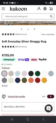 Kukoon large shaggy rug